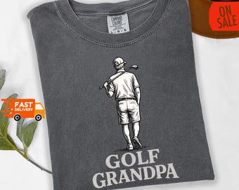 Vintage Golf Grandpa Shirt, Retro Golf Lover Grandpa Tee, Grandpa Golfer Gift, Comfort Colors