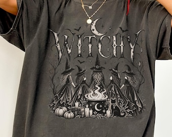 Witchy Shirt, Vintage Witch Tee, Retro Halloween Tee, Witchy Graphic Shirt, Season of the Witch, Halloween Girl Tee