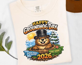 Groundhog Day Shirt 2026, Funny Groundhog Shirt, Vintage Groundhog Gift, February 2 Animal Lover Tee