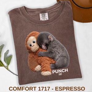 Baby Monkey Punch Shirt – Cute Monkey T-Shirt, Macaque Tshirt, Monkey Lover Shirt, Retro Monkey Graphic Tee, Animal Lover Gift image 2