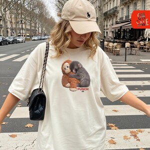 Viral monkey shirt design with cozy and emotional aesthetic