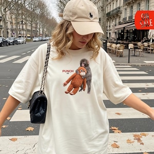 Punch monkey tee printed on black unisex graphic shirt
