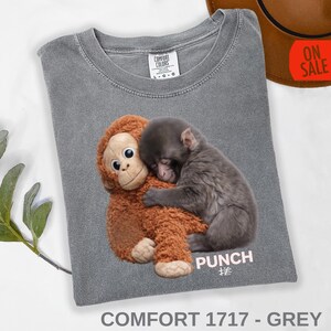 Sentimental baby monkey shirt for animal lovers on black unisex t-shirt