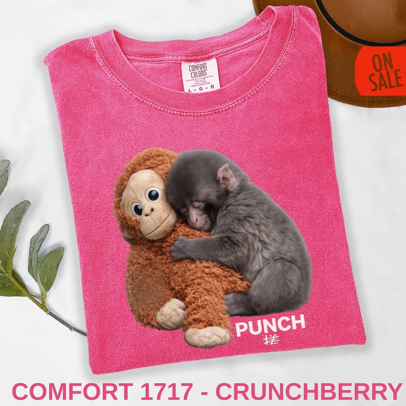 Baby monkey punch design printed on high quality black cotton shirt