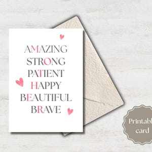 Tarjeta del día de la madre, Tarjeta de felicitación del día de la madre imprimible, Descripción de la madre Tarjeta del día de la madre, Corazones
