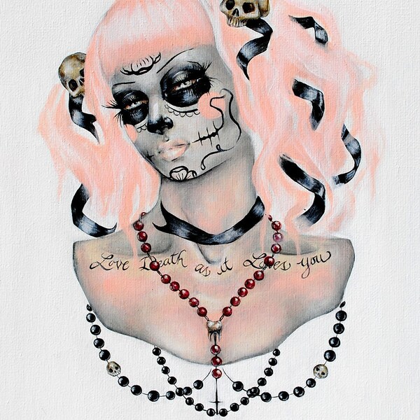 11x9 ART PRINT, Remember Who Holds the Strings, Day of the Dead Dia de los Muertos Art