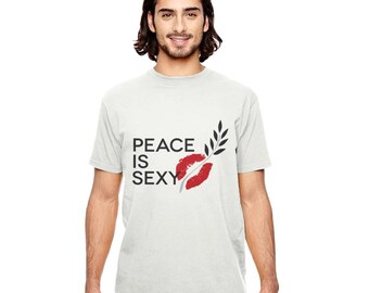 Peace is Sexy Organic Unisex Crewneck T-shirt