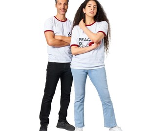 Peace is Sexy Unisex Ringer T-shirt