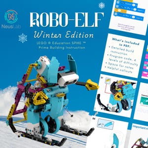 Instrucciones de construcción LEGO® Education SPIKE™ Prime de Robo-Elf: edición de invierno