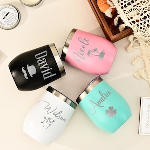 Engraved Travel Tumbler, Personalised Wine Cup, Bachelorette Party Favor, Bridesmaid Gifts, Insulated Cup, Birthday Gift For Friends Her Him