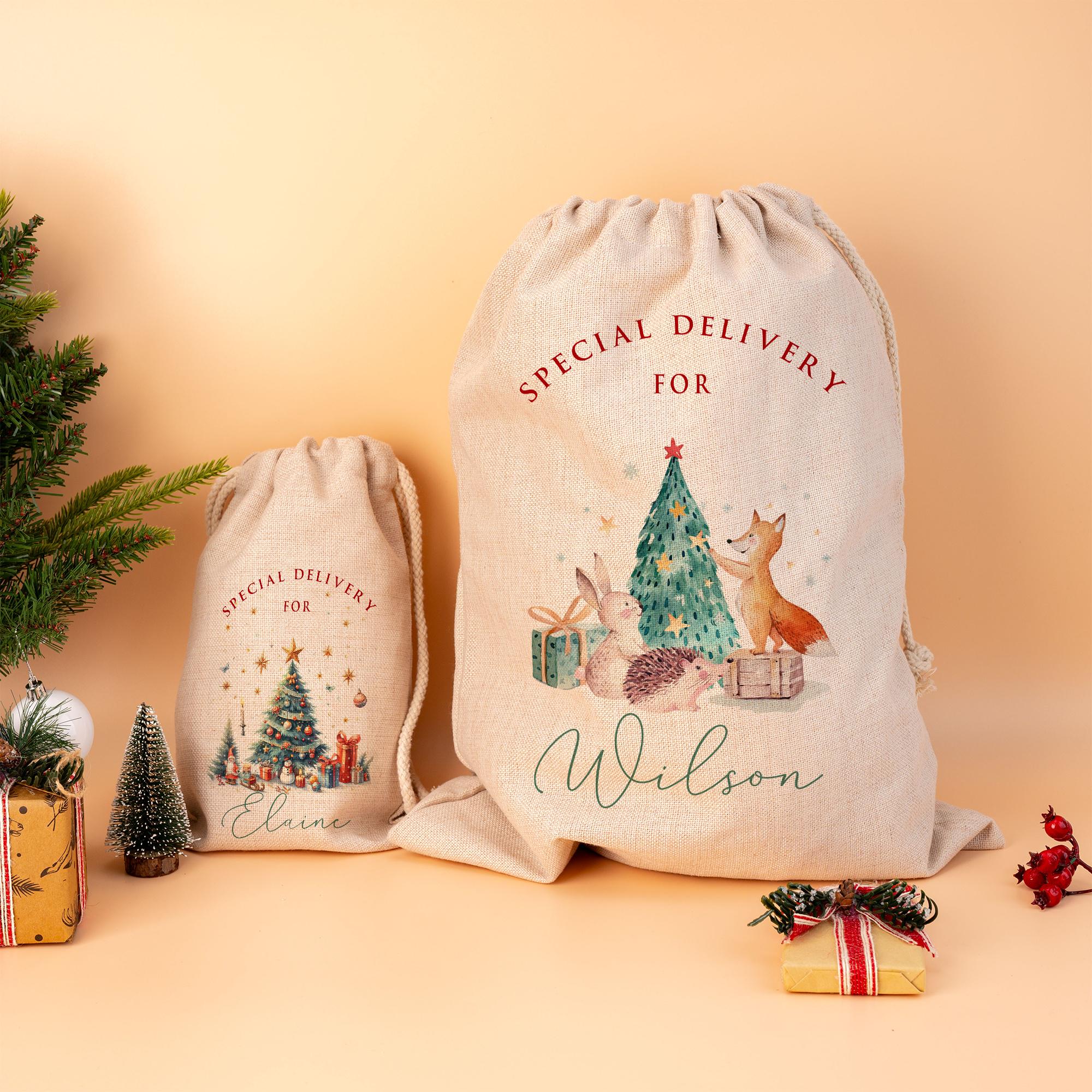 Baby First Christmas Santa Sack, Personalised Santa Sack, Merry Christmas Bag, Family Christmas Gift, Christmas Toy Sack, Xmas Gift for Kids