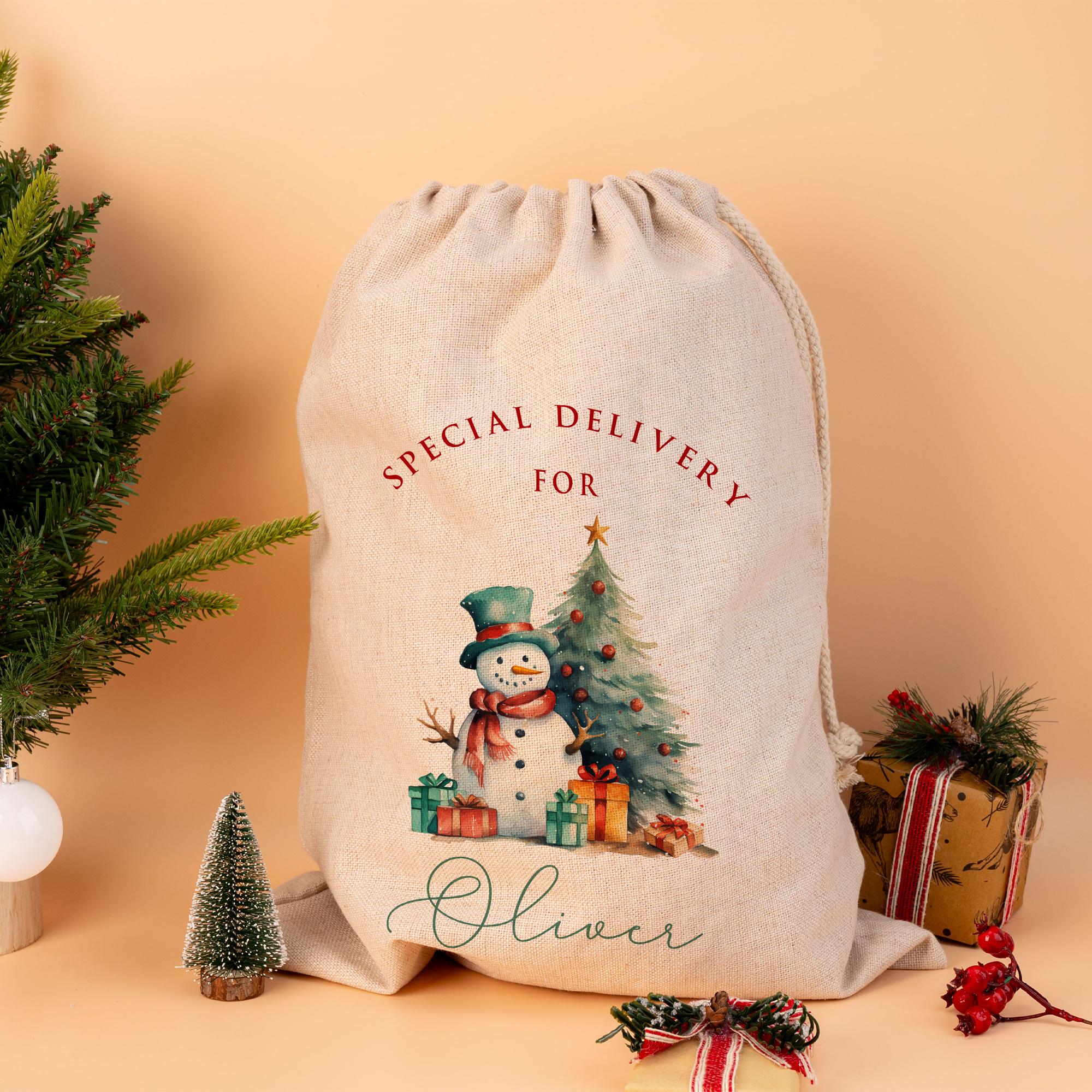 Baby First Christmas Santa Sack, Personalised Santa Sack, Merry Christmas Bag, Family Christmas Gift, Christmas Toy Sack, Xmas Gift for Kids