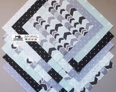 25-5 quot Geometric Light Green_Gray Fabric Squares Quilt Craft Sew Charm Packs 5613