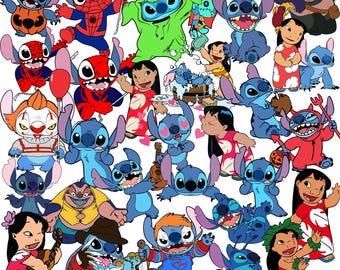 1350+ stitch svg, stekenbundel, stitch clipart, stitch png, lilo and stitch svg, cricut svg, silhouet svg, steek gelaagd