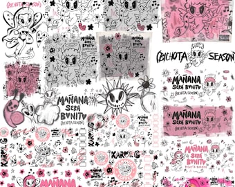 40 Mañana Será Bonita Becher PNG | Glasdose PNG Schriftdekoration | Tumbler Wrap Design | Sofort Download