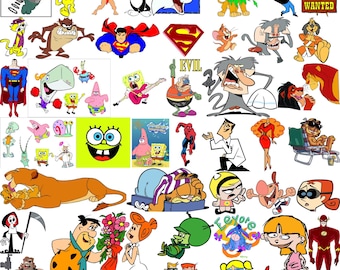 2500 Cartoon Network Bundle | ai,eps,jpg, GIF Files | Ultimate Collection for Custom Apparel, Stickers, & More