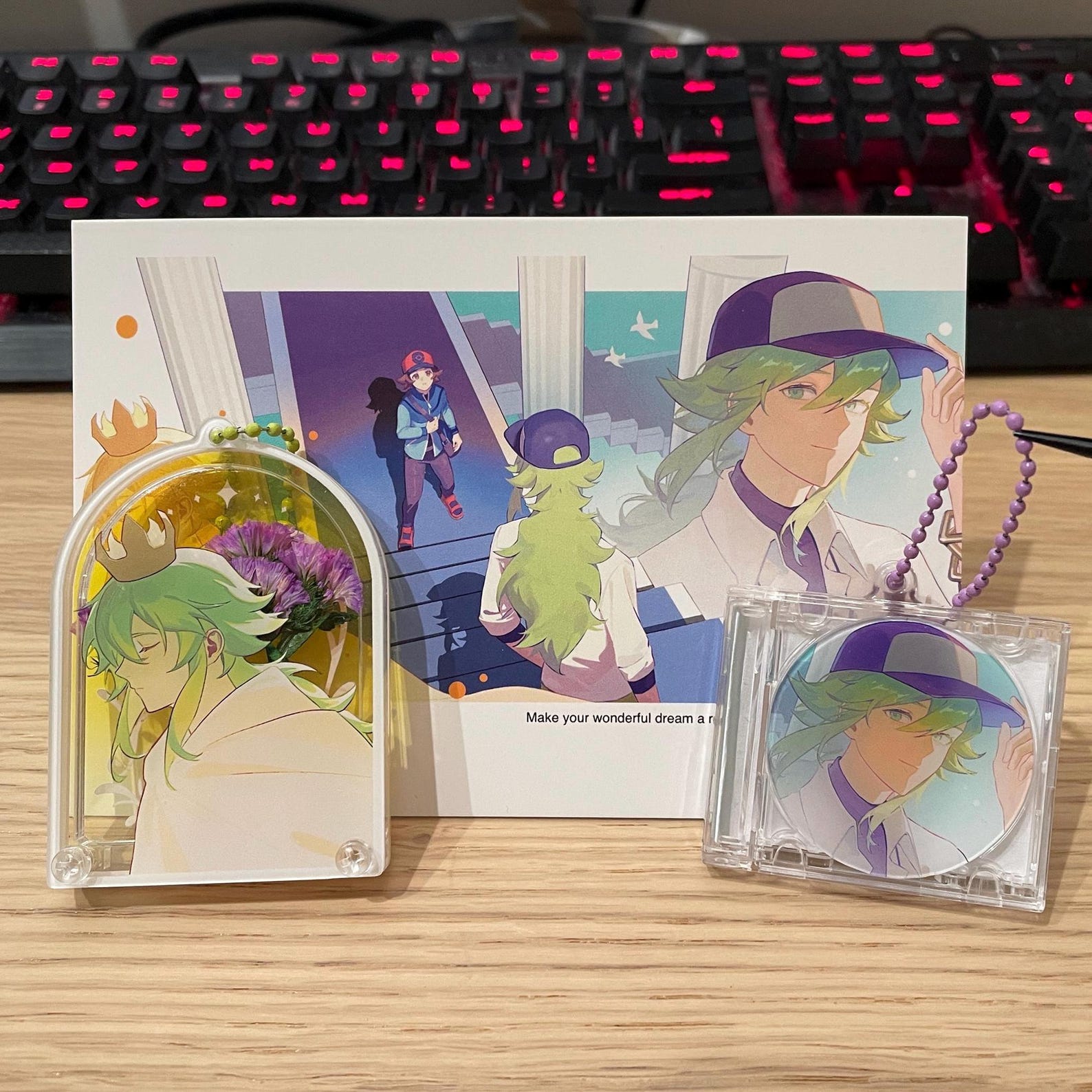 N Harmonia | Mini CD Charm | Dry Flower Charm | Postcard