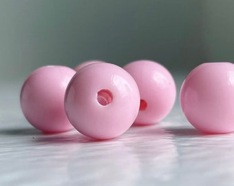 Bubblegum Pink Round Acrylic Beads 12mm (16)