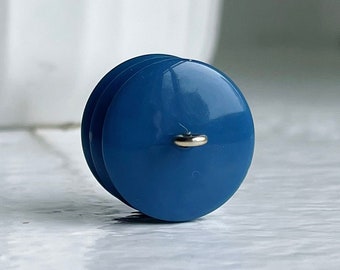Vintage Blaue Lucite Spacer Perlen 15 mm (16)
