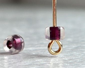 Vintage Crystal Purple Core Czech Glass Spacer Beads 6mm (20)