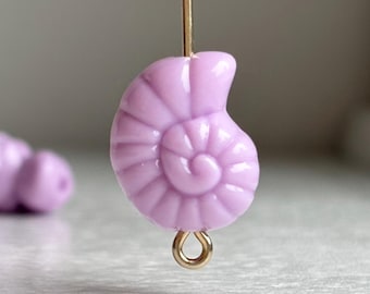 Lila akryl Nautilus-spiralpärlor 15 mm (14)