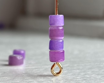 Vintage Mother Of Pearl Barrel Beads Pink Purple Mix 6mm (20)