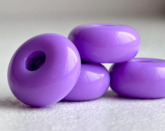Contas espaçadoras redondas de acrílico roxo 16 mm (10)