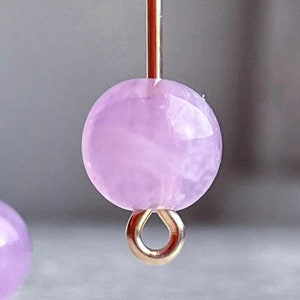 Amethyst Pastel Purple White  Marbled Round Acrylic Beads 8mm (30)