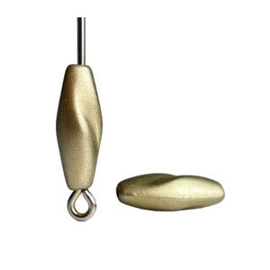 Gold Acrylic Semi Matte Twisted Oval Beads 14mm (25)