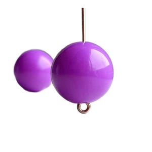 Round Purple Acrylic Beads 16mm (10)