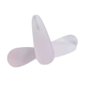 Vintage Matte Frosted Pink Lucite Half Drilled Drop Teardrop Beads 25mm (10)
