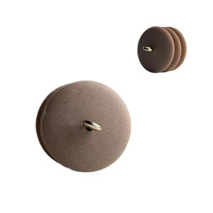 Vintage Brown Lucite Donut Spacer Beads Matte 15mm (16)
