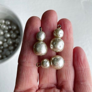 Vintage Japanese Pearl Pearly Glass Bead Charms Pendants Japan - Etsy