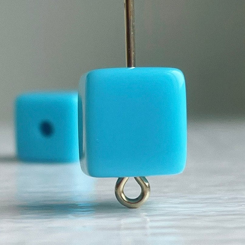 Turquoise Blue Acrylic Square Cube Box Beads 10mm (20) - Etsy