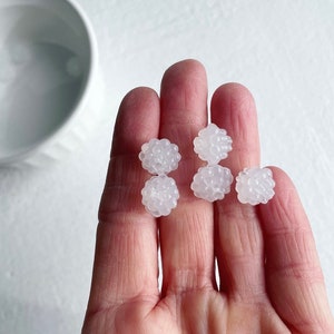 Milky Crystal Bumpy Round Acrylic Beads 12mm (16) - Etsy