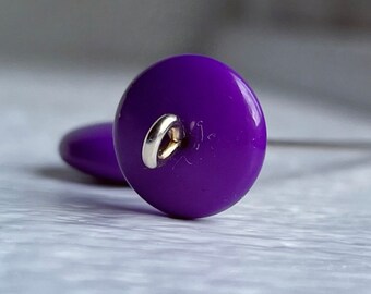 Purple Acrylic Spacer Beads 10x4mm Opaque Saucer (20)