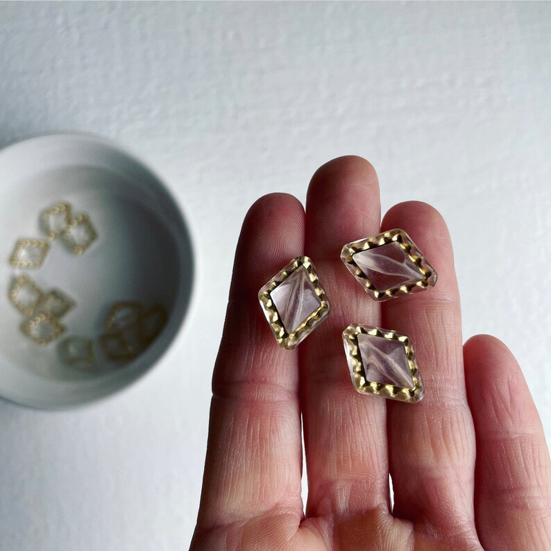 Crystal Gold Acrylic Diamond Shaped Bicone Beads 18mm 16 image 2