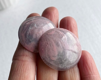 Vintage Italian Acrylic PURPLE Matrix Cabochons New Old Stock