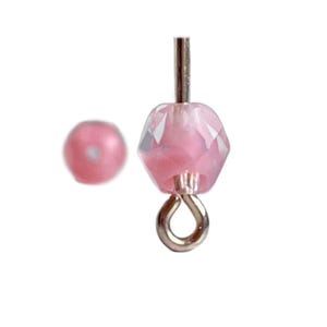 Vintage Tschechische Glas Rosa Kristall Runde facettierte Marmor Perlen Givre 6 mm (20)