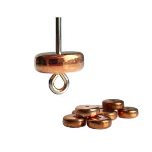 Vintage Copper Lucite Spacer Rondelle Beads 8mm (30)