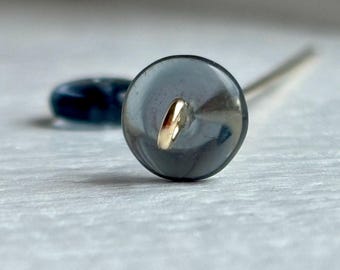Vintage Montana Blue Czech Glass Spacer Disc Beads 8x3mm (20)
