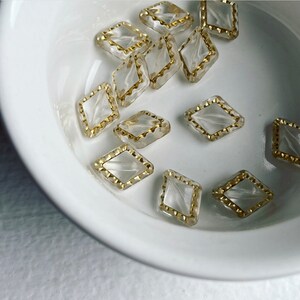 Crystal Gold Acrylic Diamond Shaped Bicone Beads 18mm 16 image 3