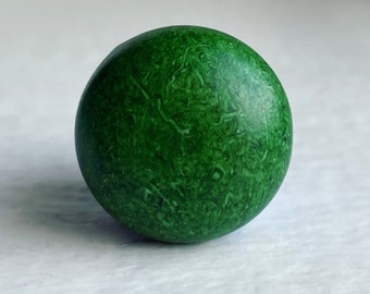 Vintage Green Lucite Washed Round Cabochons Cabs 24mm (6)