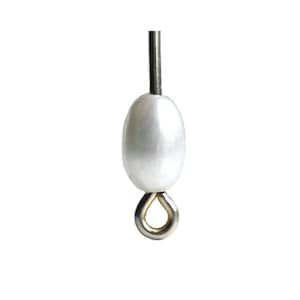 Vintage Lucite Pearly Pearl White Oval Beads Japan 7mm (30)