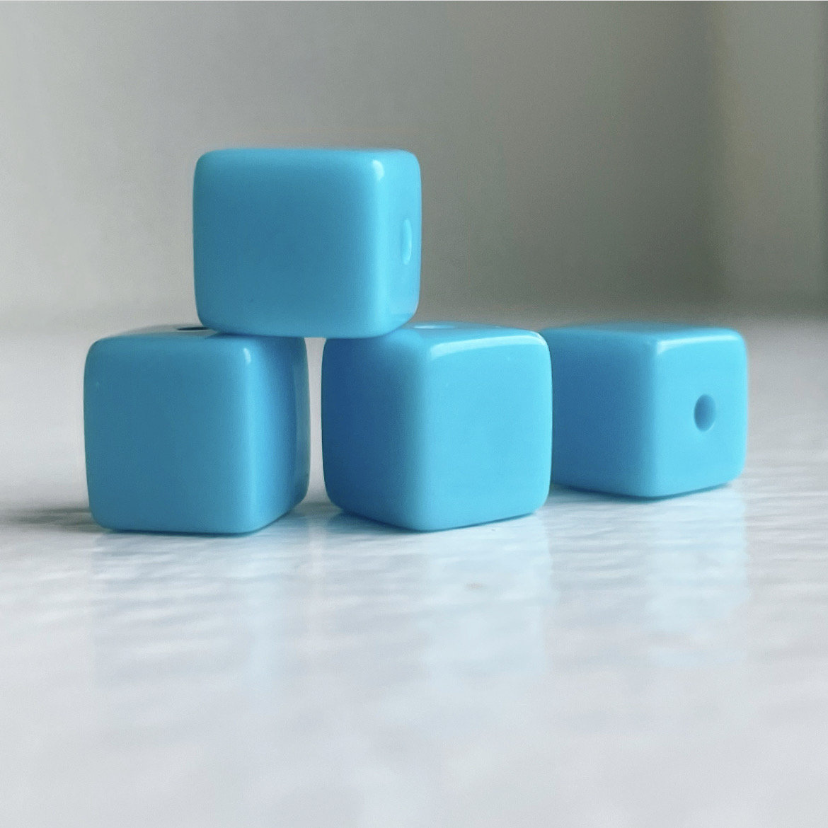 Turquoise Blue Acrylic Square Cube Box Beads 10mm (20) - Etsy
