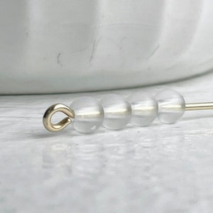 Vintage Acrylic Crystal Matte Frosted Round Beads 4mm 50 image 6