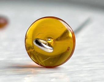 Vintage Topaz Böhmische Glasperlen 8 x 3 mm (20)