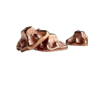 Vintage Carved Bead Caps Copper Lucite 14mm (20)