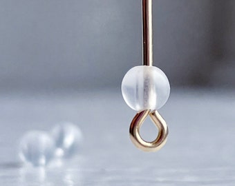 Perles rondes en cristal acrylique mat vintage 4 mm (50)