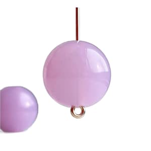 Milky Lavender Pale Purple runde Acrylperlen 16 mm (10)